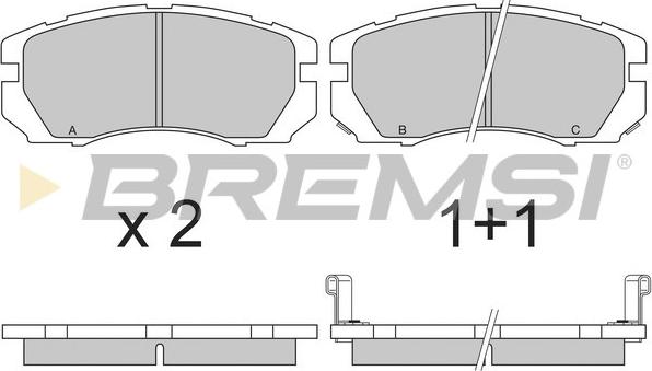 Bremsi BP2663 - Тормозные колодки, дисковые, комплект autosila-amz.com