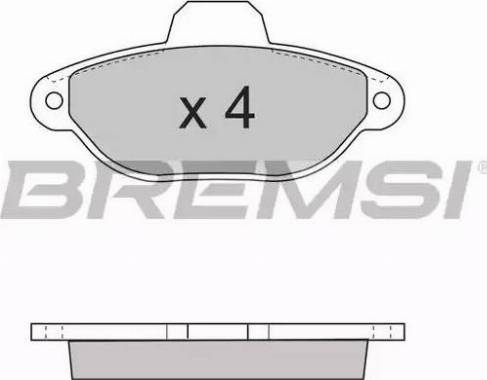 Bremsi BP2600 - Тормозные колодки, дисковые, комплект autosila-amz.com