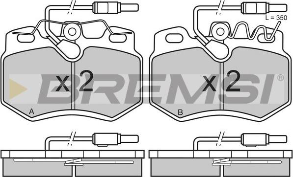 Bremsi BP2603 - Тормозные колодки, дисковые, комплект autosila-amz.com