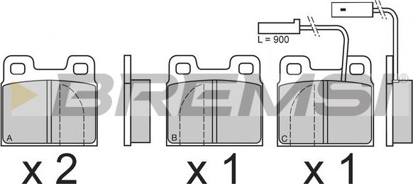 Bremsi BP2607 - Тормозные колодки, дисковые, комплект autosila-amz.com