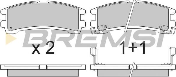 Bremsi BP2619 - Тормозные колодки, дисковые, комплект autosila-amz.com