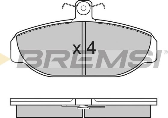 Bremsi BP2616 - Тормозные колодки, дисковые, комплект autosila-amz.com