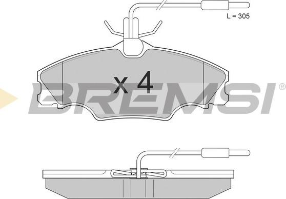 Bremsi BP2686 - Тормозные колодки, дисковые, комплект autosila-amz.com