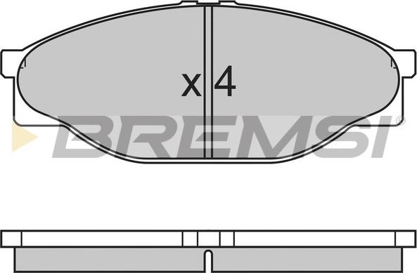 Bremsi BP2633 - Тормозные колодки, дисковые, комплект autosila-amz.com