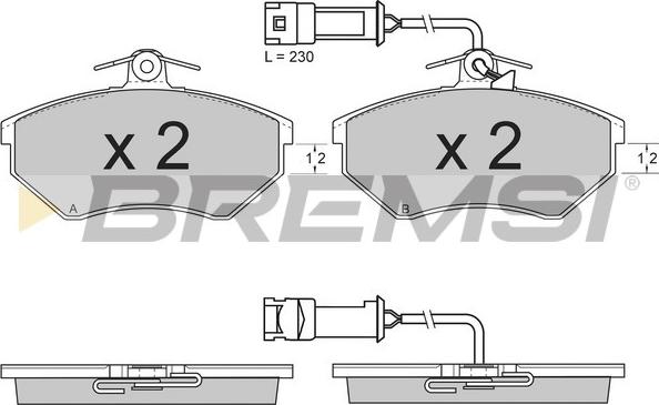 Bremsi BP2637 - Тормозные колодки, дисковые, комплект autosila-amz.com