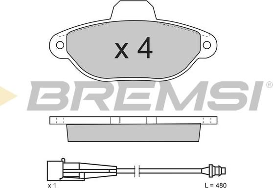 Bremsi BP2626 - Тормозные колодки, дисковые, комплект autosila-amz.com