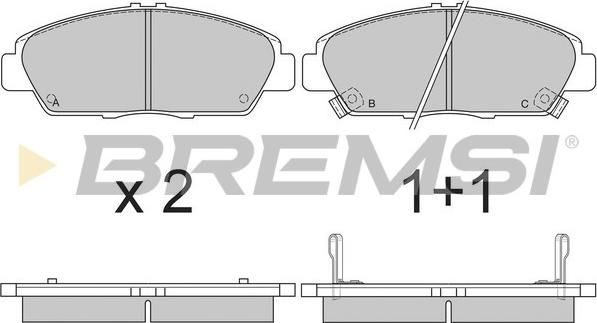 Bremsi BP2621 - Тормозные колодки, дисковые, комплект autosila-amz.com