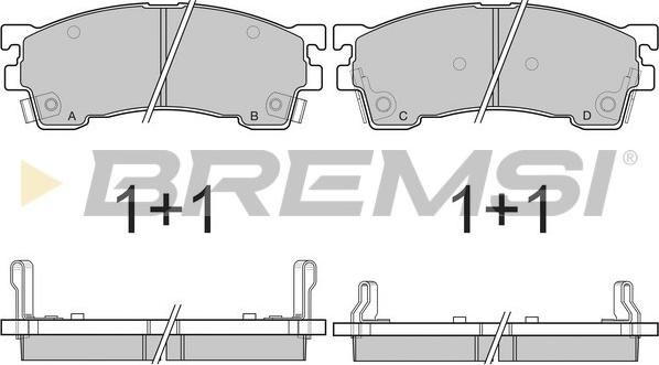 Bremsi BP2622 - Тормозные колодки, дисковые, комплект autosila-amz.com