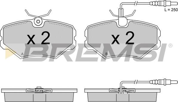 Bremsi BP2670 - Тормозные колодки, дисковые, комплект autosila-amz.com