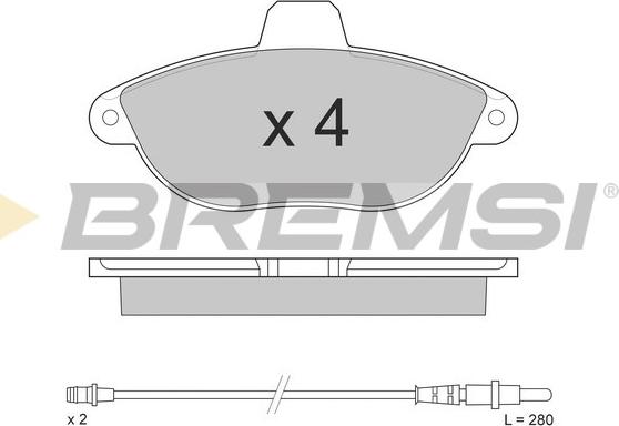 Bremsi BP2678 - Тормозные колодки, дисковые, комплект autosila-amz.com