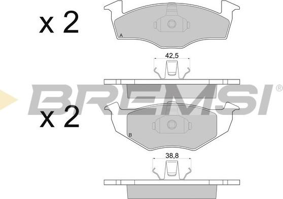 Bremsi BP2672 - Тормозные колодки, дисковые, комплект autosila-amz.com