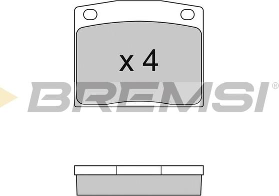 Bremsi BP2095 - Тормозные колодки, дисковые, комплект autosila-amz.com