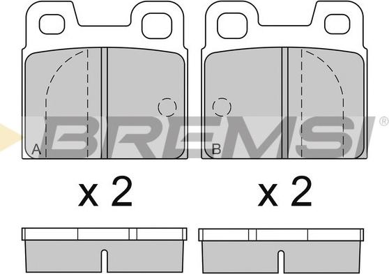 Bremsi BP2090 - Тормозные колодки, дисковые, комплект autosila-amz.com