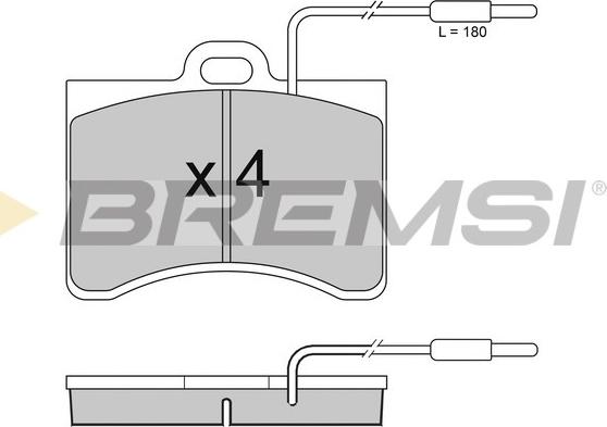 Bremsi BP2092 - Тормозные колодки, дисковые, комплект autosila-amz.com