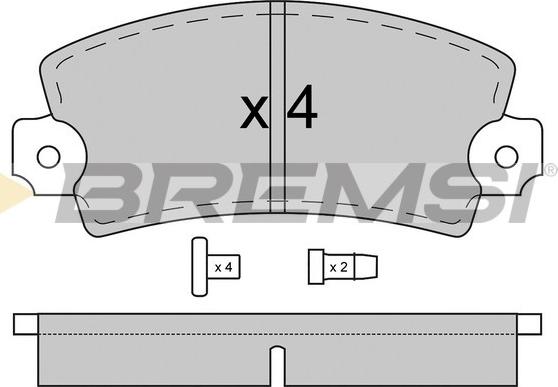 Bremsi BP2018 - Тормозные колодки, дисковые, комплект autosila-amz.com