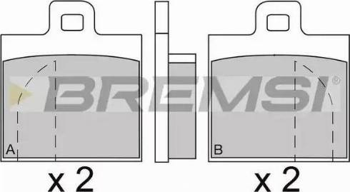 Bremsi BP2089 - Тормозные колодки, дисковые, комплект autosila-amz.com