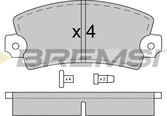 Bremsi BP2026 - Тормозные колодки, дисковые, комплект autosila-amz.com