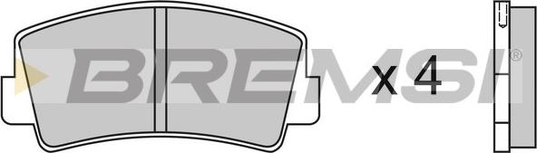 Bremsi BP2075 - Тормозные колодки, дисковые, комплект autosila-amz.com