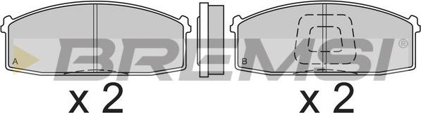 Bremsi BP2199 - Тормозные колодки, дисковые, комплект autosila-amz.com