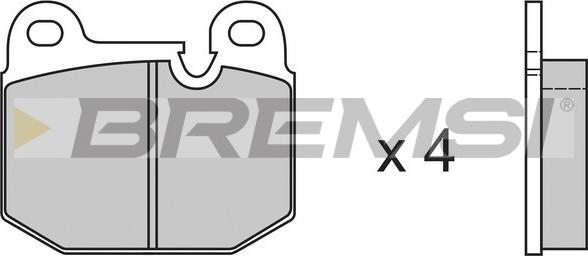 Bremsi BP2144 - Тормозные колодки, дисковые, комплект autosila-amz.com