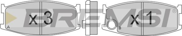Bremsi BP2152 - Тормозные колодки, дисковые, комплект autosila-amz.com