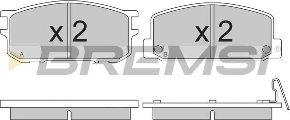 Bremsi BP2167 - Тормозные колодки, дисковые, комплект autosila-amz.com