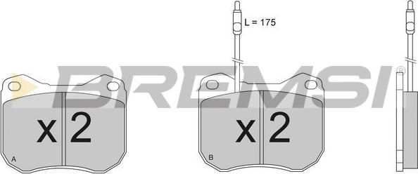 Bremsi BP2118 - Тормозные колодки, дисковые, комплект autosila-amz.com