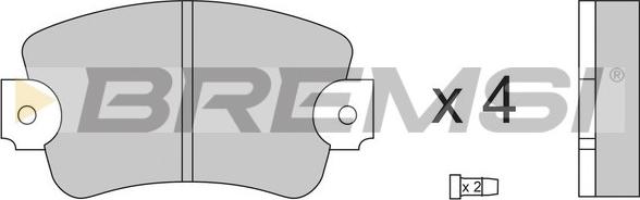 Bremsi BP2132 - Тормозные колодки, дисковые, комплект autosila-amz.com
