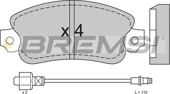 Bremsi BP2127 - Тормозные колодки, дисковые, комплект autosila-amz.com