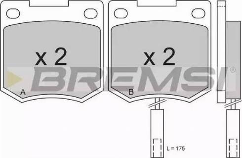 Bremsi BP2171 - Тормозные колодки, дисковые, комплект autosila-amz.com