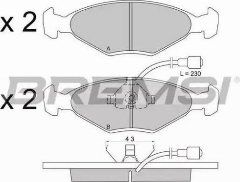 Bremsi BP2177 - Тормозные колодки, дисковые, комплект autosila-amz.com