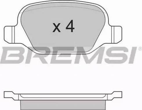 Bremsi BP2891 - Тормозные колодки, дисковые, комплект autosila-amz.com
