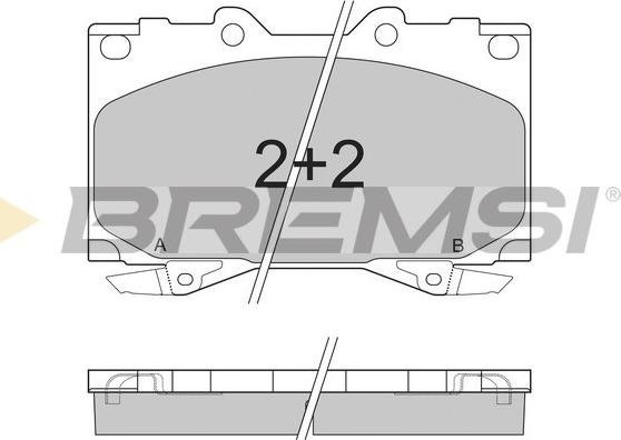 Bremsi BP2898 - Тормозные колодки, дисковые, комплект autosila-amz.com