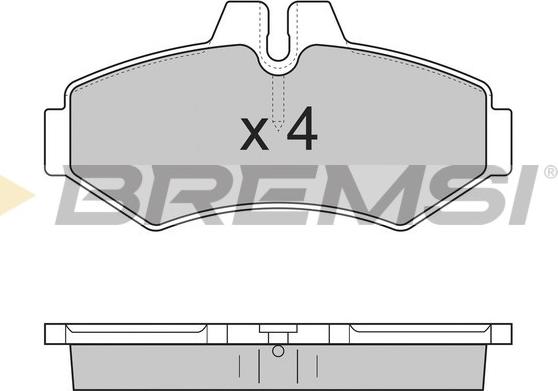 Bremsi BP2845 - Тормозные колодки, дисковые, комплект autosila-amz.com