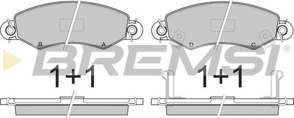 Bremsi BP2846 - Тормозные колодки, дисковые, комплект autosila-amz.com