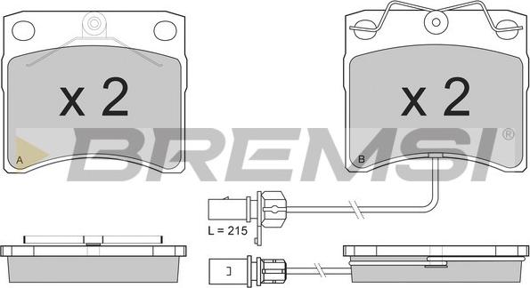 Bremsi BP2869 - Тормозные колодки, дисковые, комплект autosila-amz.com