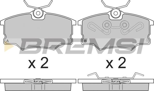 Bremsi BP2805 - Тормозные колодки, дисковые, комплект autosila-amz.com