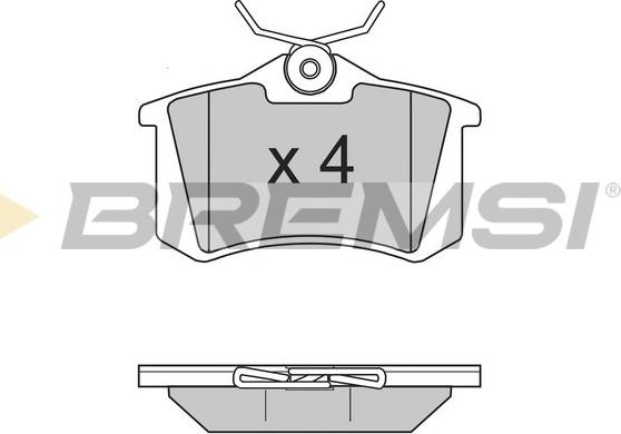 Bremsi BP2806 - Тормозные колодки, дисковые, комплект autosila-amz.com