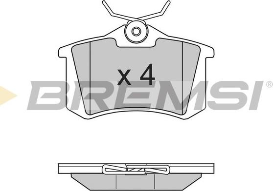 Bremsi BP2807 - Тормозные колодки, дисковые, комплект autosila-amz.com