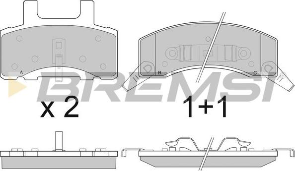 Bremsi BP2885 - Тормозные колодки, дисковые, комплект autosila-amz.com