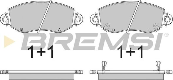 Bremsi BP2887 - Тормозные колодки, дисковые, комплект autosila-amz.com