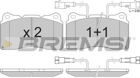 Bremsi BP2836 - Тормозные колодки, дисковые, комплект autosila-amz.com