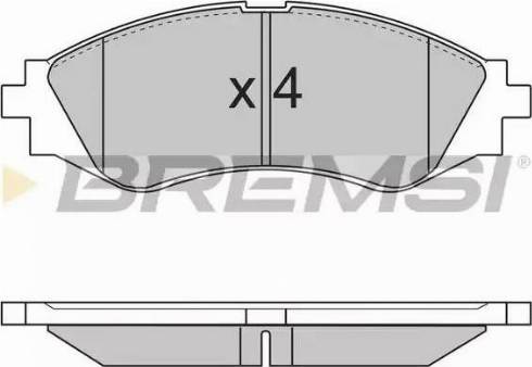 Bremsi BP2833 - Тормозные колодки, дисковые, комплект autosila-amz.com