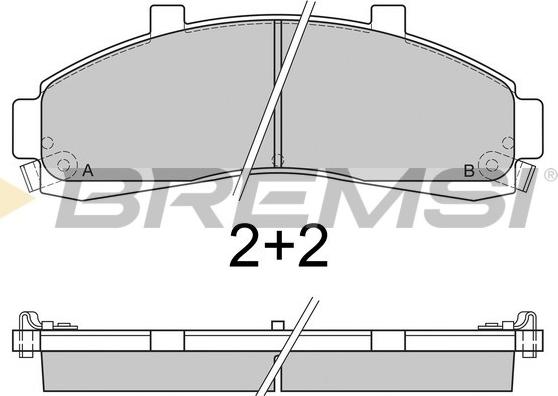 Bremsi BP2829 - Тормозные колодки, дисковые, комплект autosila-amz.com