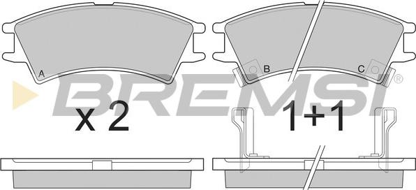 Bremsi BP2825 - Тормозные колодки, дисковые, комплект autosila-amz.com