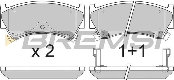 Bremsi BP2826 - Тормозные колодки, дисковые, комплект autosila-amz.com