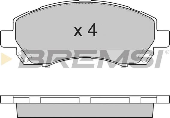 Bremsi BP2820 - Тормозные колодки, дисковые, комплект autosila-amz.com