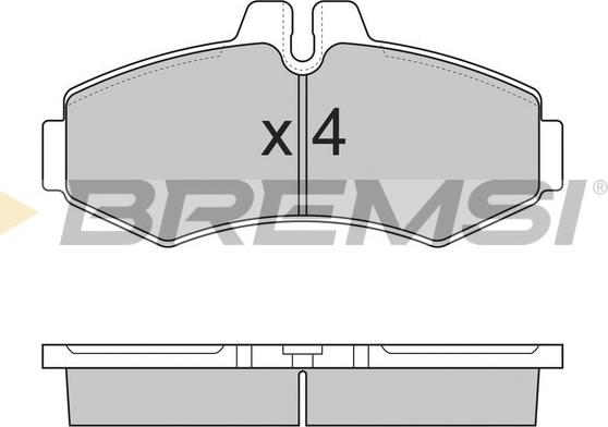 Bremsi BP2821 - Тормозные колодки, дисковые, комплект autosila-amz.com