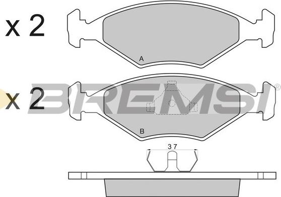 Bremsi BP2822 - Тормозные колодки, дисковые, комплект autosila-amz.com