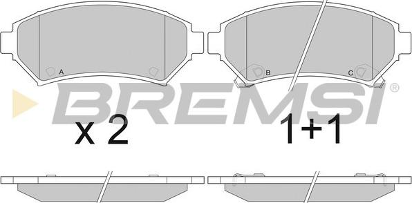 Bremsi BP2876 - Тормозные колодки, дисковые, комплект autosila-amz.com